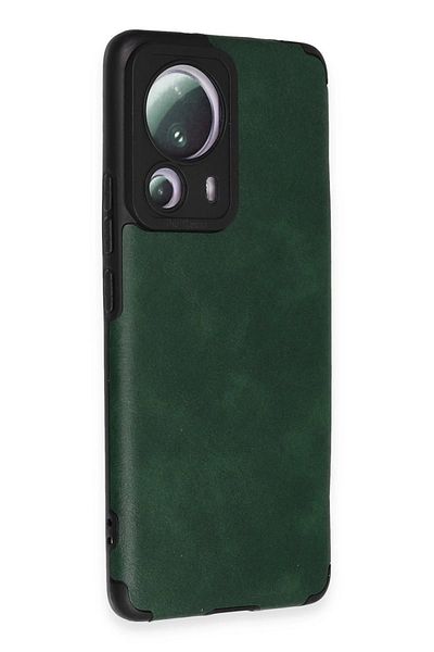 CepteToptan حافظة هاتف Xiaomi Mi 13 Lite مصنوعة من السيليكون والجلد - أخضر - MKİ2099-5134