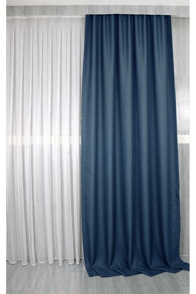 MebelPort Curtain Linen Foundation Rustic and Cornice Suitable Straight Planting
