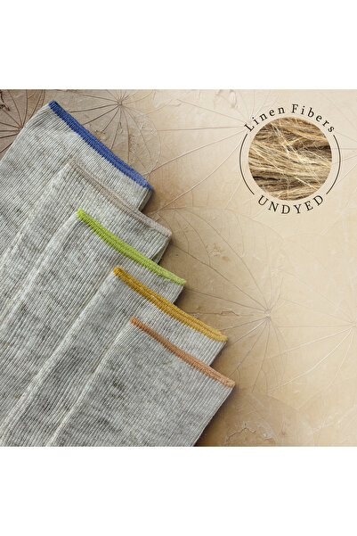 Go With 5'li Keten-Pamuk Dikişsiz Yıkanmış Lastiksiz Ayağı Sıkmayan Kutulu Erkek Diyabetik Çorap 3064