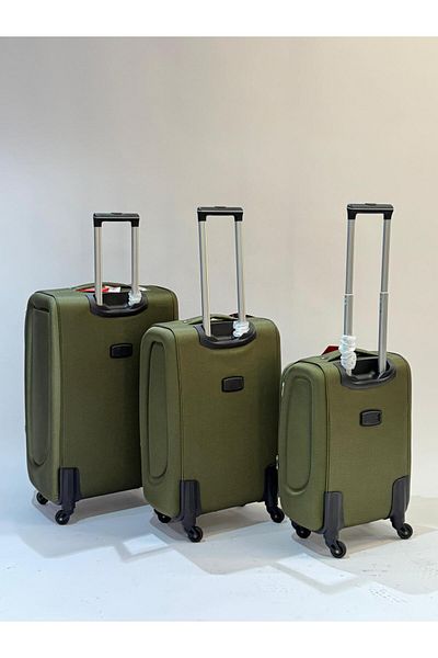 Living 3-piece Travel Luggage Set – Fabric, Multi Colors