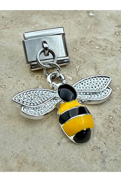 Snartun Italian Bracelet Steel Charm with Bee Figure