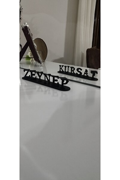 KLC Tasarım Çift Görünümlü 3D İsimlik – Kişiye Özel Perspektif Tasarım, Eşe/S...