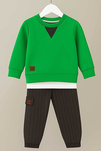 Peki Boy's Cotton Gabardine Jogger Set - Add 5 Pay 4, Gift 14790