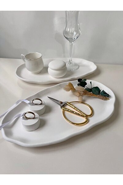 Bautinq Store Handmade Concrete Groom Coffee Tray Promise Engagement Tray, Ring Holder, Turkish Delight Holder