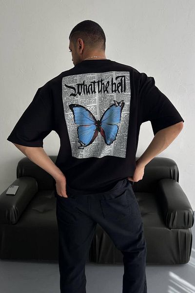 İLKCET MODA Μπλουζάκι Unisex με στάμπα με πεταλούδα