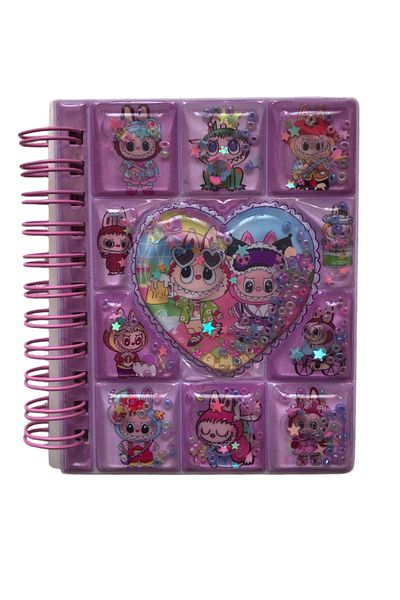 AurorAccessory Labubu Figured 3D Juicy Cover 2 Sheets Color Sticker and Mini Notepad 8*10 cm 002F