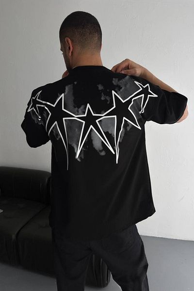 İLKCET MODA Μπλουζάκι Unisex Oversize με αστεράκι