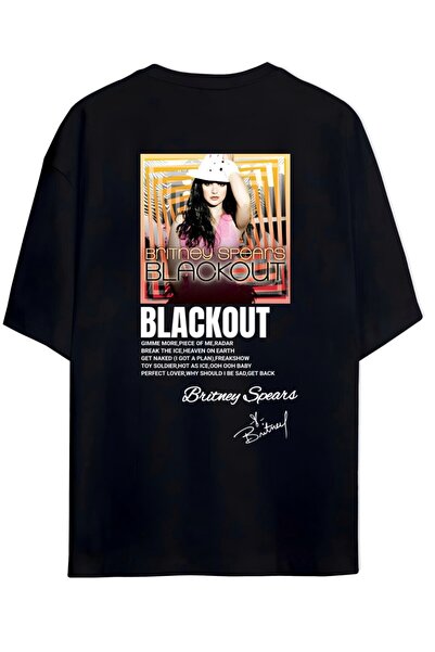 SVART WEAR BRITNEYBLACKOUT 2007 NAVLAKA ALBUMA UNISEX MAJICA SA DIZAJNOM NA L...