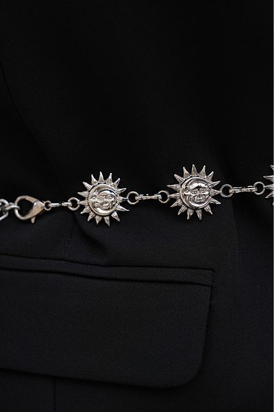 MODAM HİFA Sun Detailed Chain Belt Γυναικεία ζώνη φόρεμα Ζώνη παλτό Ζώνη πουκάμισο