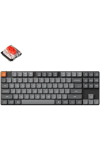 Keychron K1 Max QMK/VIA Wireless Custom Mechanical Keyboard, Red Linear Low-Profile Gateron Switch,
