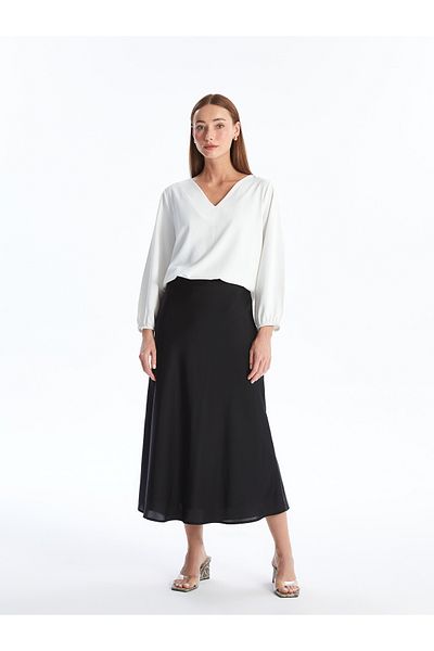 LC Waikiki V-Neck Straight Long Sleeve Women's Blouse