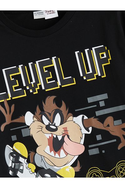LC Waikiki Crew Neck Tasmanian Devil Printed Boys' T-Shirt