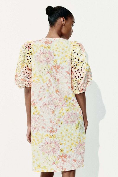 H&M Broderie anglaise-sleeved dress