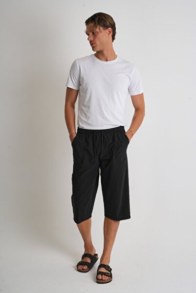 Dechers Erkek Kargo Cep %100 Pamuk Keten Görünümlü Kapri E207