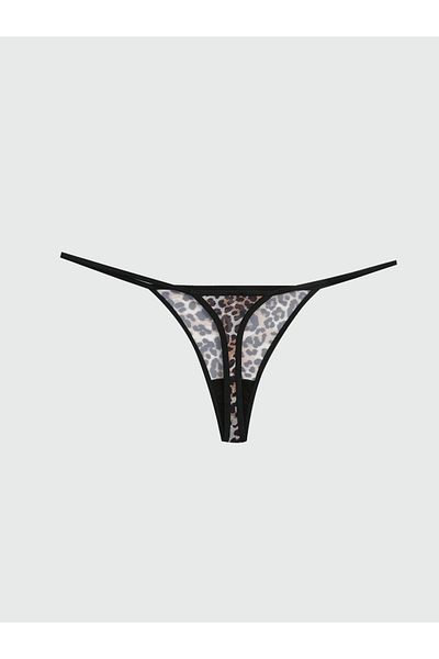 LC Waikiki Ausgefallene Tanga-Höschen mit Leopardenmuster