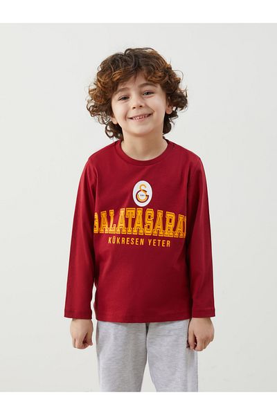 LC Waikiki Crew Neck Galatasaray Printed Boys Pajama Set