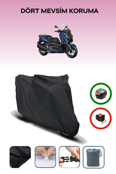 Breen حقيبة ياماها X-Max 250 الخلفية متوافقة مع القماش المشمع الأسود للدراجات...