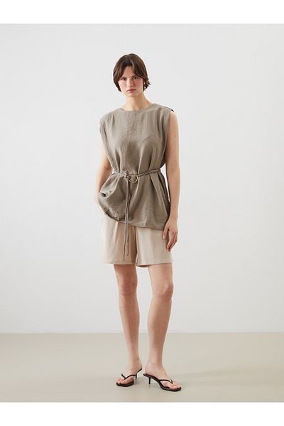LC Waikiki Crew Neck Belted Blouse