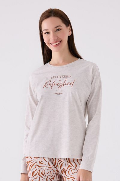 Pierre Cardin Cream Melange Σετ δύο τεμαχίων - Melange Single Jersey
