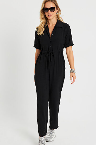 Cool & Sexy Γυναικεία ολόσωμη φόρμα μαύρο Q985