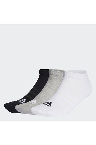 adidas 3 Pairs Gray Cushioned Ankle-free Socks Set - Ic1333