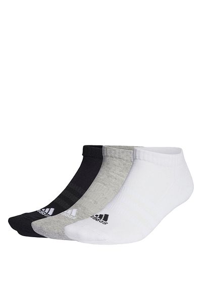 adidas 3 Pairs Gray Cushioned Ankle-free Socks Set - Ic1333