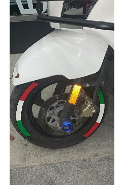 ASTUNİNG Renkli Italyan Bayrak 3d Motosiklet Ve Otomobil Lastik Yazısı Kabartma Sticker Yapıştırma 8 Adet Set