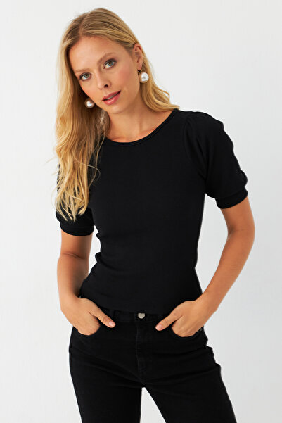 Cool & Sexy Dámská černá halenka s mašlí Ey2996