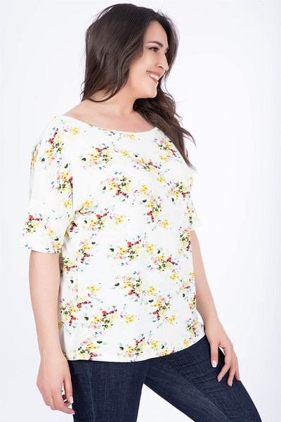 MYLİNE Tricou cu guler Karmen Floral
