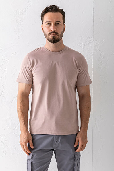 JB John Borners Ανδρικό μπλουζάκι με λαιμόκοψη με κανονική εφαρμογή σε σκόνη - 25Y 2020