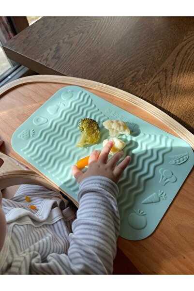 One Little Foodie Finger Placemat- Silikon Bebek Matı - Pembe