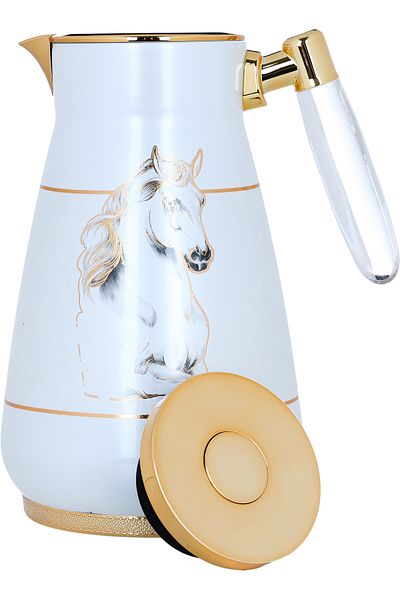 Alsaif Gallery A Cream Thermos Set With A Transparent Hand Pattern Of Two Pieces