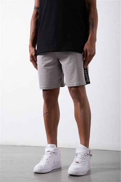 Machinist Men's Born Again Light Gray Mini Shorts with Pockets