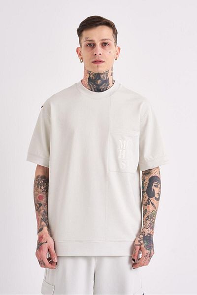 Machinist Ανδρικό μπλουζάκι Mchnst Design Basic Oversize γκρι