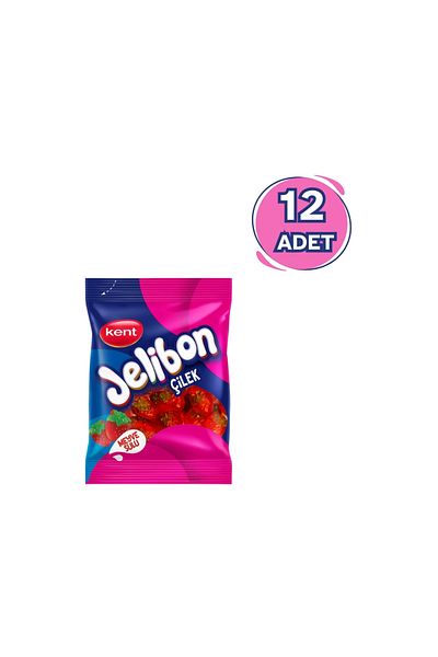 Jelibon Strawberry Flavored Soft Confectionery 80 Gr - 12 Pieces