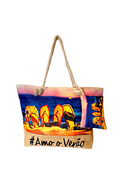 OEM Geantă de plajă mare, cu portofel și buzunar interior KD2433