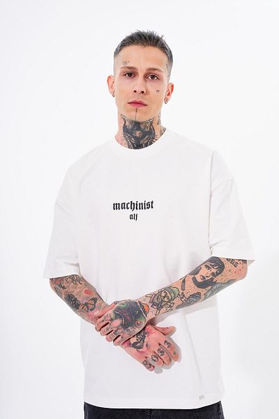 Machinist Ανδρικό μπλουζάκι Alf Printed Ecru Oversize