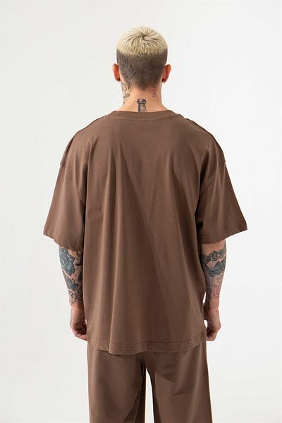 Machinist Ανδρικό μπλουζάκι Basic Relaxed Thin Βαμβακερό καφέ