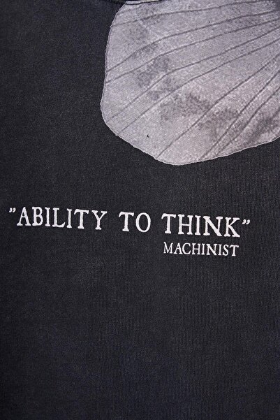 Machinist Ανδρικό μπλουζάκι Asphalt Oversize - Washable Flowers Printed