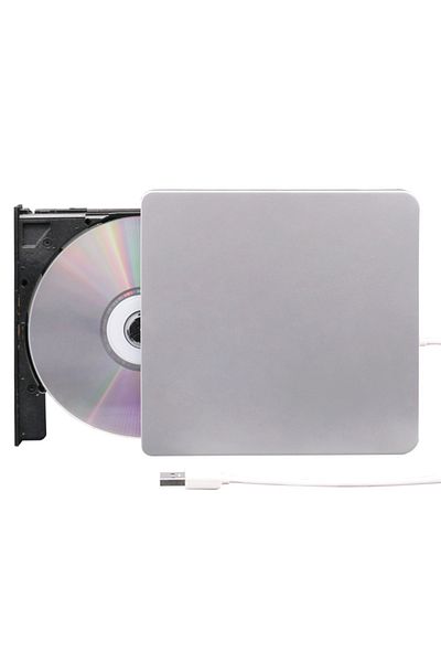 Generic محرك أقراص DVD خارجي رفيع 2 في 1 USB 3.0 C ومحرك أقراص DVD RW وكاتب أقراص مضغوطة وقارئ ومشغل أقراص ضوئية