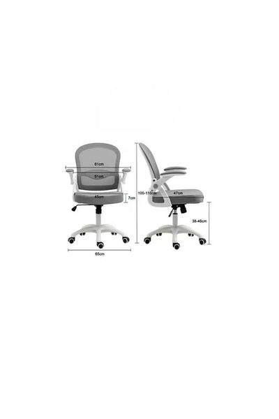 Generic Swivel Office Chair, Adjustable Low Back Mesh Chair with Foldable Armrests and Comfortable Lumbar Su