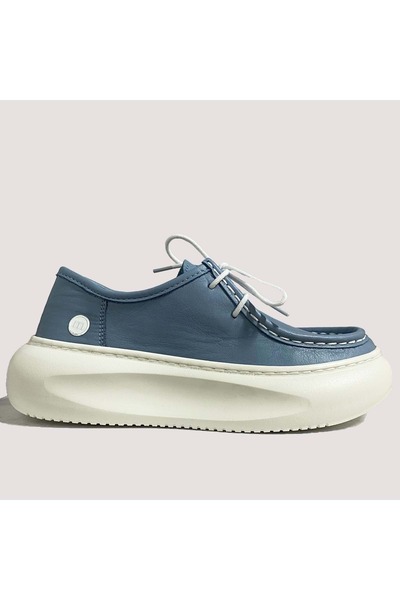 Mammamia 7035 Дамски кожени обувки за ежедневно носене - A.Blue - 40