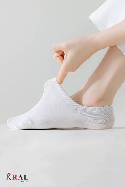 Lüx Kral Γυναικείες - Ανδρικές - Unisex Απλό σχέδιο (3 ΖΕΥΓΑ) Βαμβακερές κάλτσες κατά της εφίδρωσης, αόρατες, μεγέθους 40-44