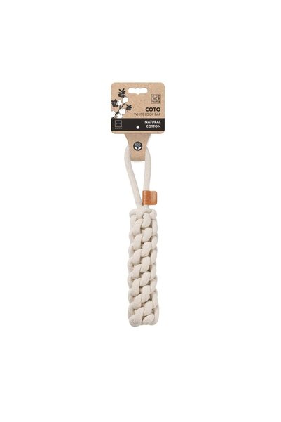 M-PETS Coto White Loop Bar 34cm Knitted Toy