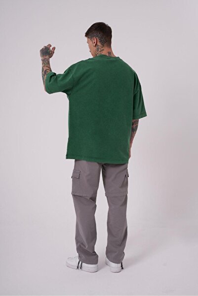 Machinist Ανδρικό μπλουζάκι Born Again Printed Washable Petrol Green T-shirt