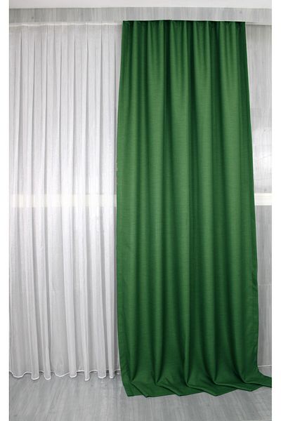 MebelPort Curtain Λινό φόντο Κατάλληλο για ρουστίκ και κορνίζα Ευθεία φύτευση