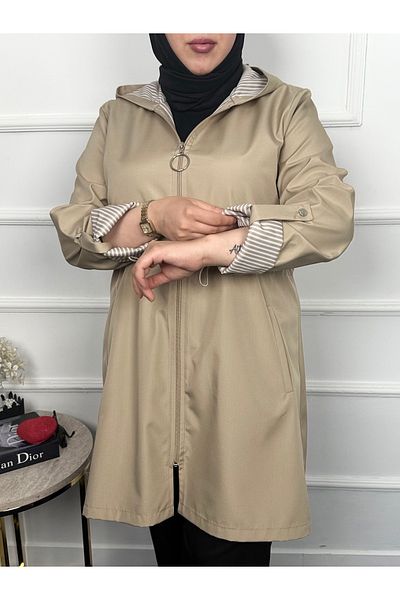 RACE FASHİON Ριγέ Αδιάβροχη Bondit Trench Coat 90 cm RC5010