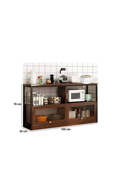 Generic Coffee Cabinet, Large Capacity Coffee Table, Modern Minimalist Style Home Coffee Corner, Suitable fo