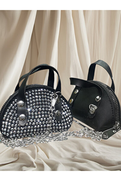 Merdiven6 Mini Askılı Taşlı Çanta
