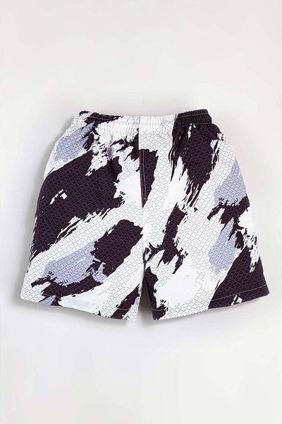 Gold Class Kidswear Λευκό ανδρικό αδιάβροχο σορτς κολύμβησης - κομμένο και εμπριμέ